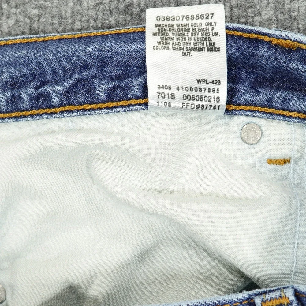 Levis 505 Jeans Mens 36x30 Blue Regular Fit Straight Leg Stretch